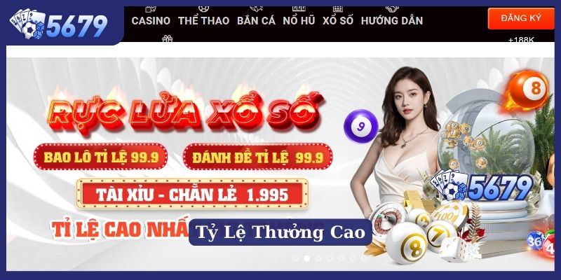 Tỷ lệ trả thưởng 5679 áp dụng cực cao